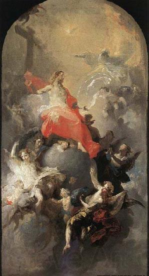 MAULBERTSCH, Franz Anton The Trinity - Oil on canvas France oil painting art